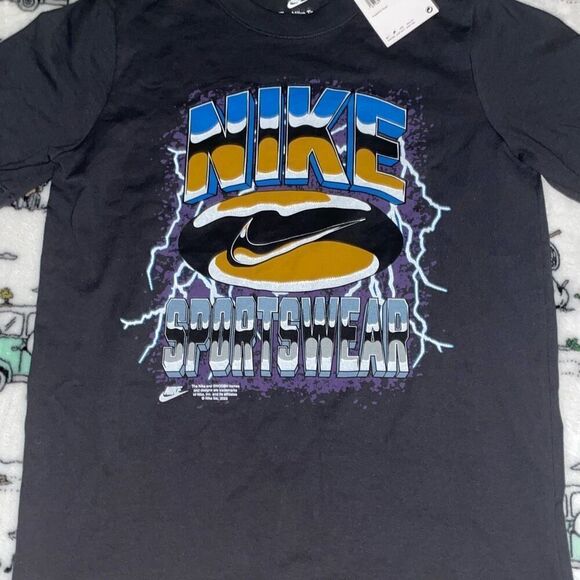 New the Nike tee sportswear for little boys kids size medium dark green / grey - Picture 3 of 7